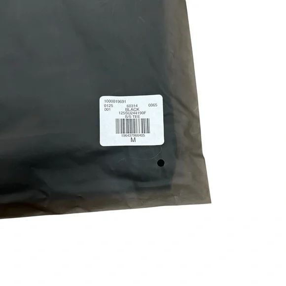 Fear of God Essentials Black Oversize Rubber Logo Patch Short Sleeve T-Shirt - Picture 13 of 13